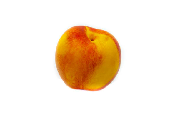 плоды нектарина на белом фоне. - nectarine white peach australia стоковые фото и изображения