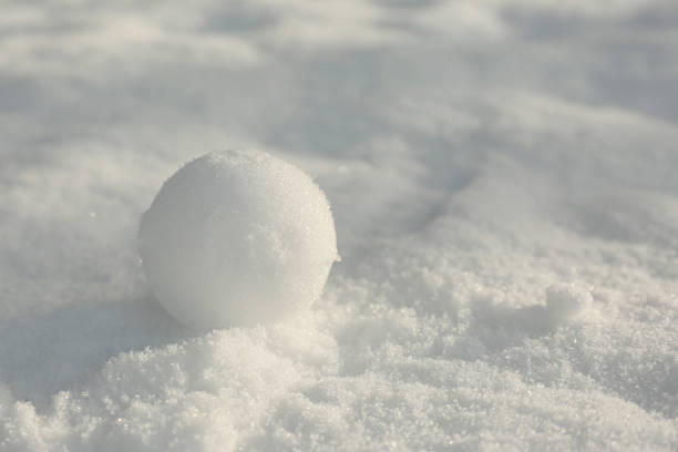 istock Perfect snowball on snow outdoors, closeup. Space for text 1306098717