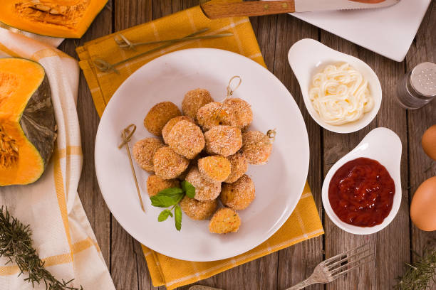 istock Pumpkin chicken meatballs. 1306100412