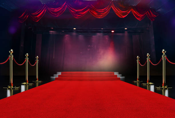 istock Red Carpet and golden barrier 1306101632