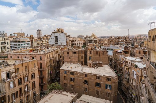 View of Cairo city at sunset