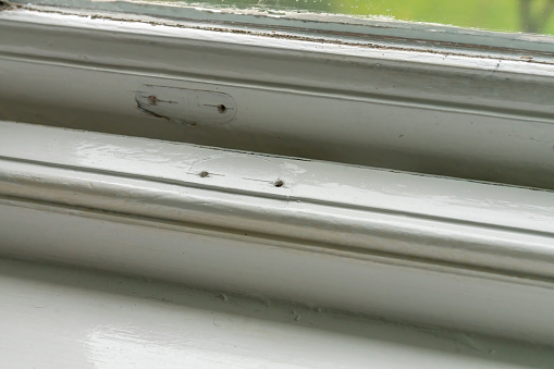 Window furniture removed prior to painting