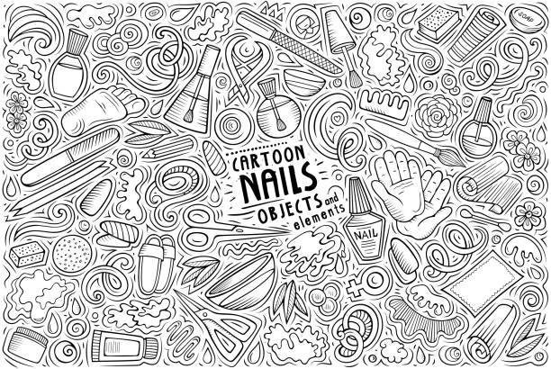 Egypt Pattern Hand Drawn Nails Set Egypt Pattern Hand Drawn Nails Set