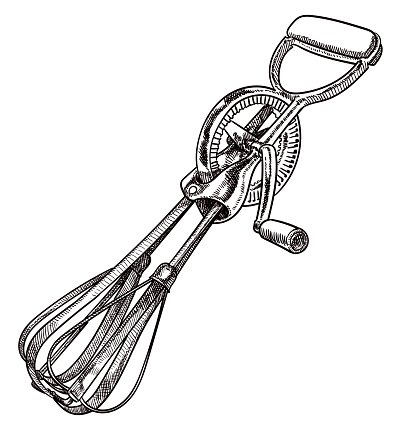 Vector drawing of a egg beater