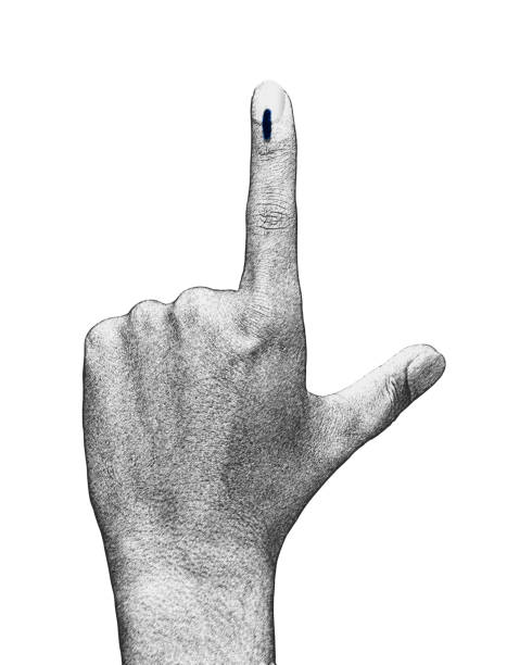 Indian male voter hand with voting ink sign of vote Indian male voter hand with voting ink sign of vote constituency photos stock pictures, royalty-free photos & images