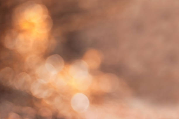 Abstract bokeh blur background with golden autum colors