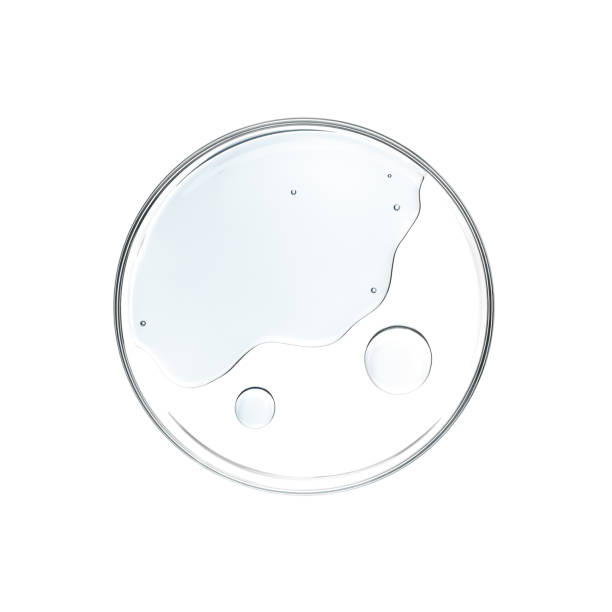 istock Liquid in petri dish over white background - flat lay 1306114166