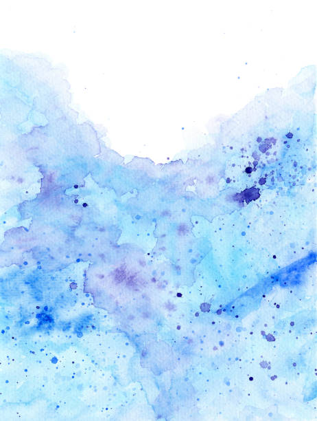 Abstract Watercolor Background With Light Blue