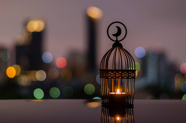istock Lantern that have moon symbol on top for Ramadan Kareem. 1306119862