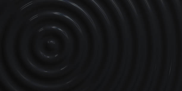 istock Abstract ripple circle Undulate water circle Shiny sway background 3d illustration 1306129167