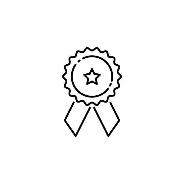 Vector illustration of simple award medal icon