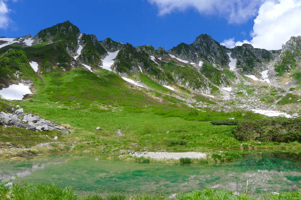 Kiso-komagatake is one of the 100 famous mountains in Japan, which is located in Chuo Alps Quasi National Park.