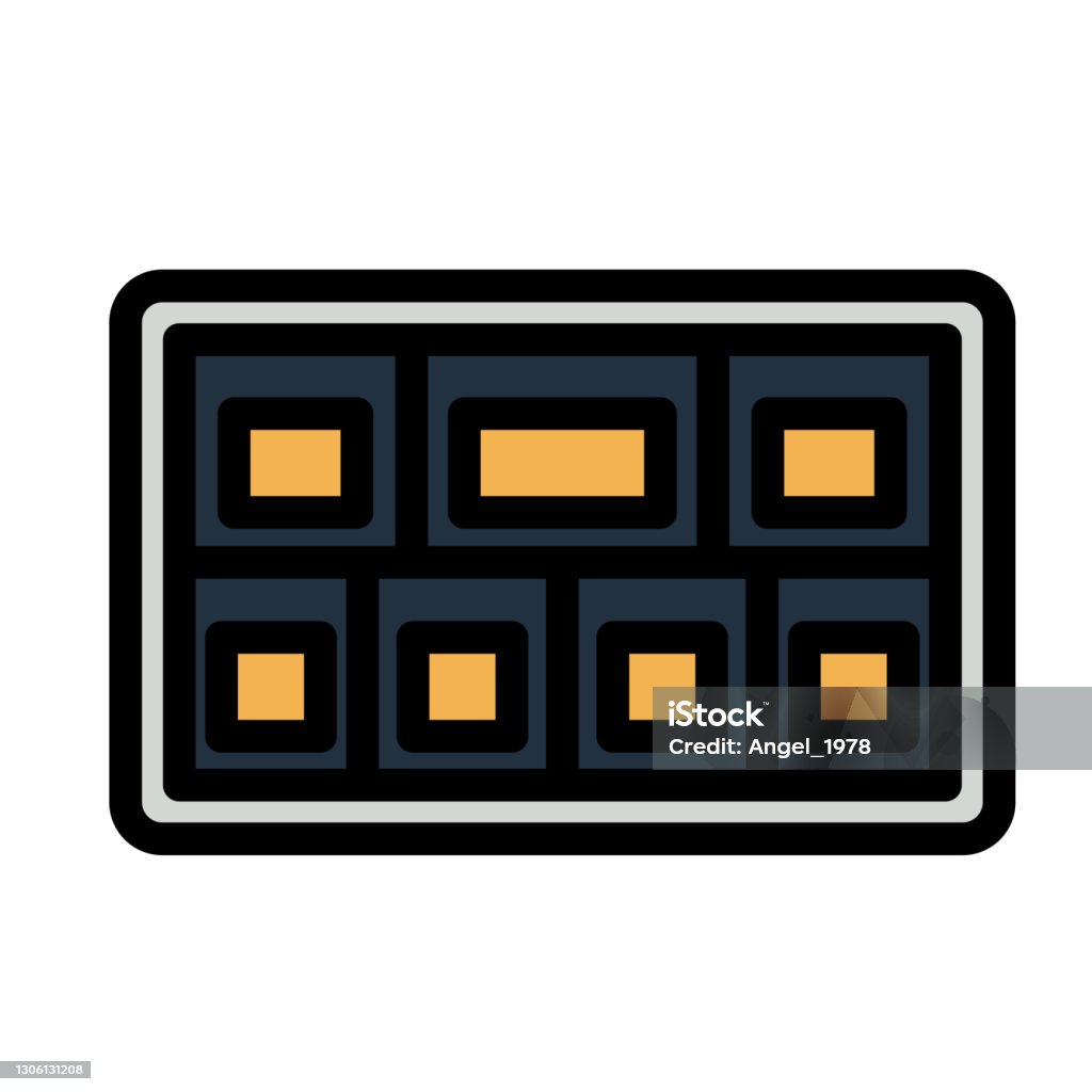 American Football Scoreboard Icon Stock Illustration - Download Image