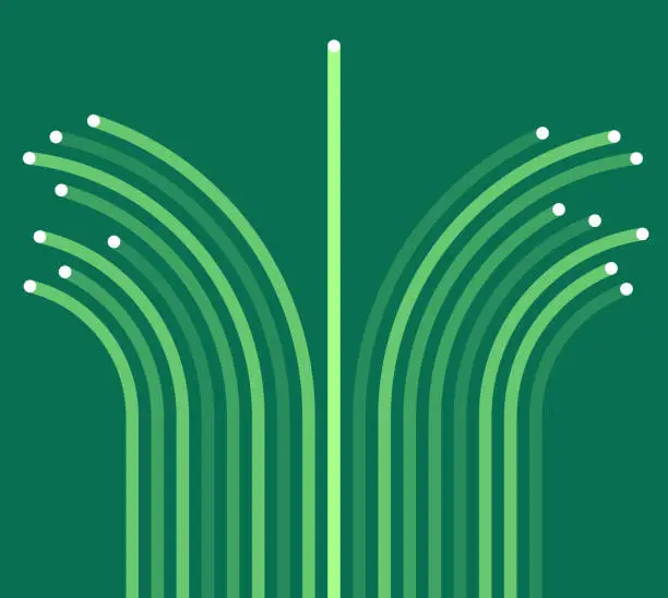 Vector illustration of Green Motion Lines