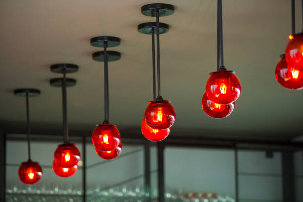 istock Modern ceiling lamp of colonial house 1306135119