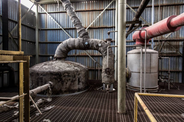 istock Abandoned old destroyed factory in industrial zone 1306138893