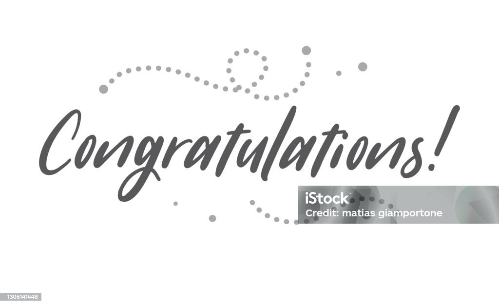 Congradulations Text Design Congratulations Hand Written Calligraphic Text Design Stock ...