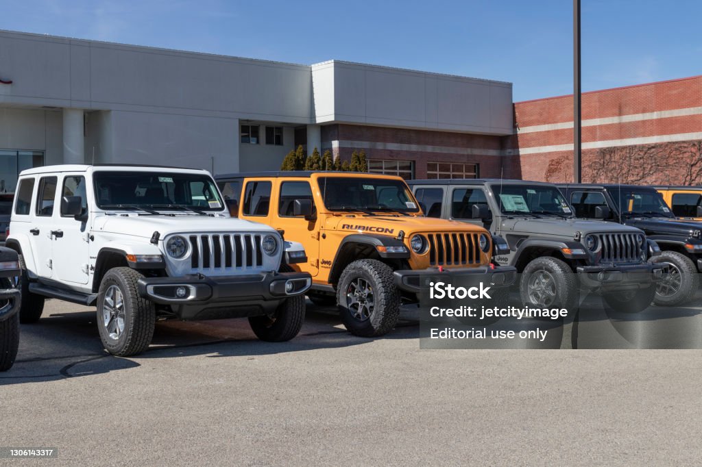 Jeep Wrangler Display At A Chrysler Dealership The Stellantis Subsidiaries  Of Fca Are Chrysler Dodge Jeep And Ram Stock Photo - Download Image Now -  iStock