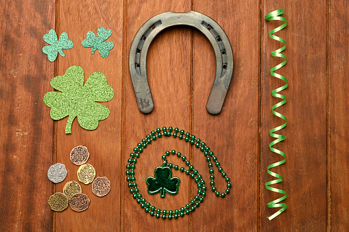 four-leaf clover green key chain