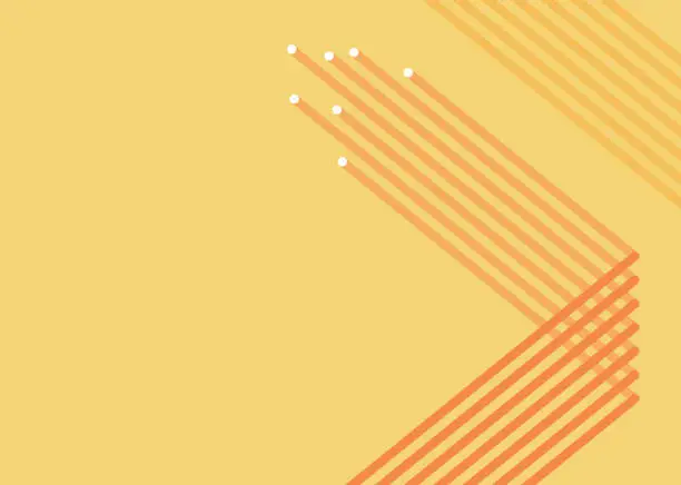 Vector illustration of Lines Motion Yellow Abstract Background