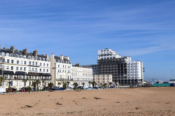 istock Repairs being done to a Hotel on Folkestone Seafront 1306143881