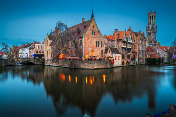 istock Bruges, Belgium Night Scene 1306146924