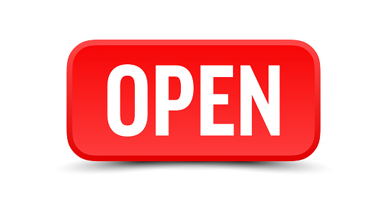 Open Button Banner Label Template Vector Stock Illustration Stock ...