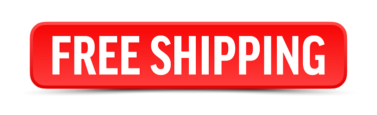 Free Shipping - Button, Banner, Label Template. Vector Stock Illustration