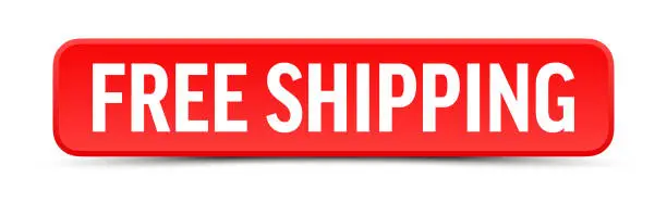 Vector illustration of Free Shipping - Button, Banner, Label Template. Vector Stock Illustration