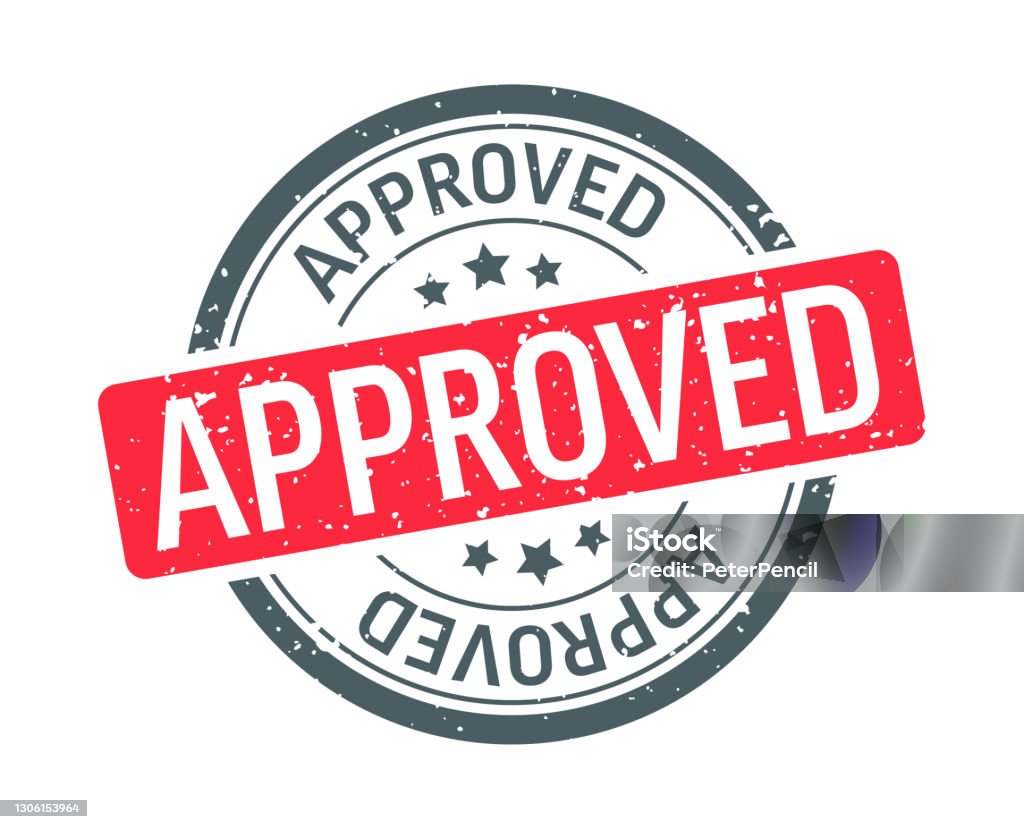 Approved Stamp Imprint Seal Template Vector Stock Illustration Stock