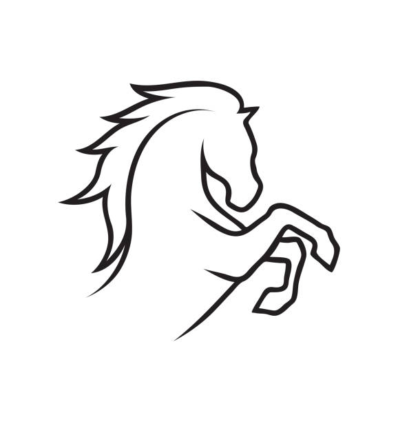 Creative Horse Abstract Logo Creative Horse Abstract Logo Vector mustang stock illustrations