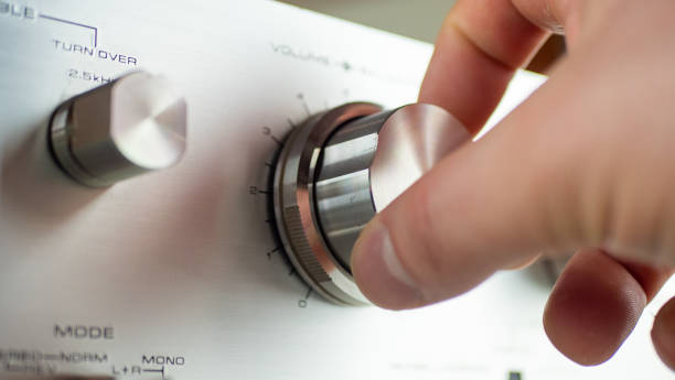 istock Toggle switch to position on and off. Closeup. Shallow depth of field 1306163672