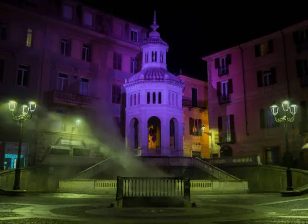 Photo of Steam from the boiling water of Acqui Terme