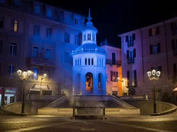 Photo of Steam from the boiling water of Acqui Terme