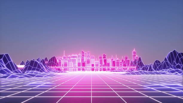 istock Futuristic digital smart city. Business and technology concept, 3d illustration 1306169723