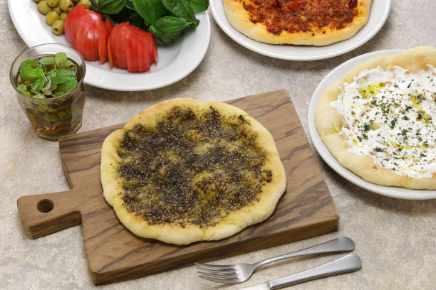 istock homemade manakeesh, lebantine pizza 1306171098