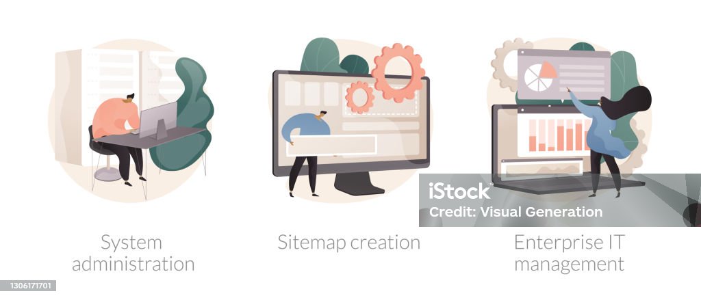 Computer Systems Abstract Concept Vector Illustrations Stock ...