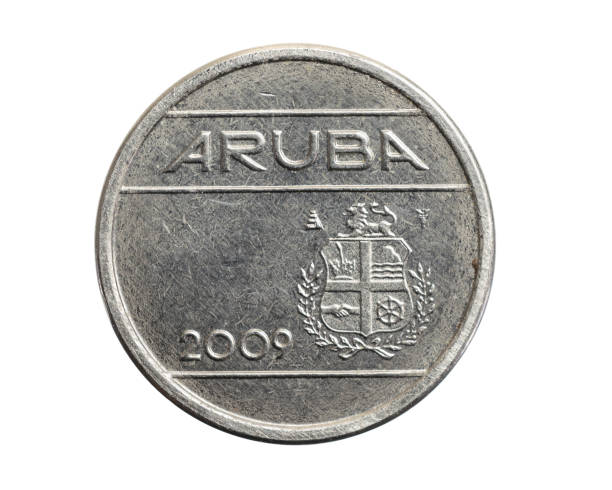istock Aruba five cents coin on white isolated background 1306171898