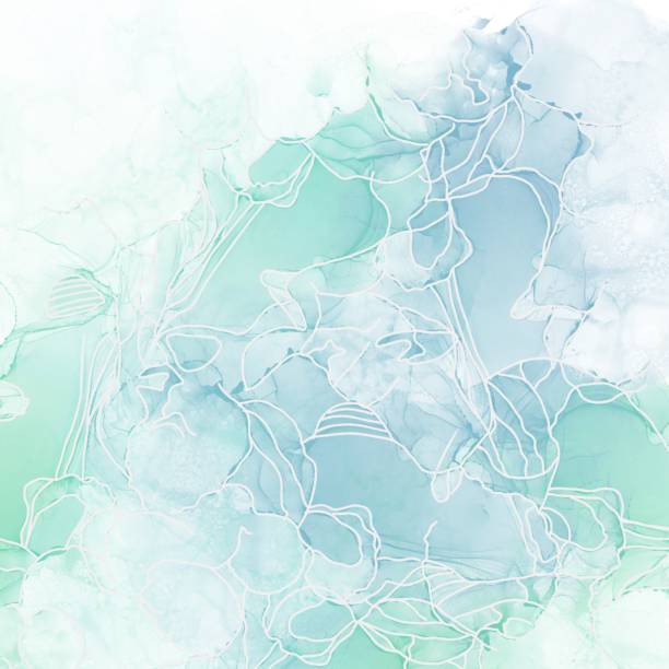 istock Art and Ink. Alcohol brushes and white lines. Abstract background. 1306173963