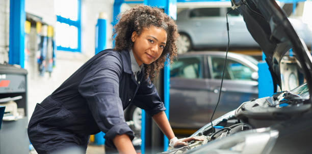 istock female mechanic portrait 1306175877