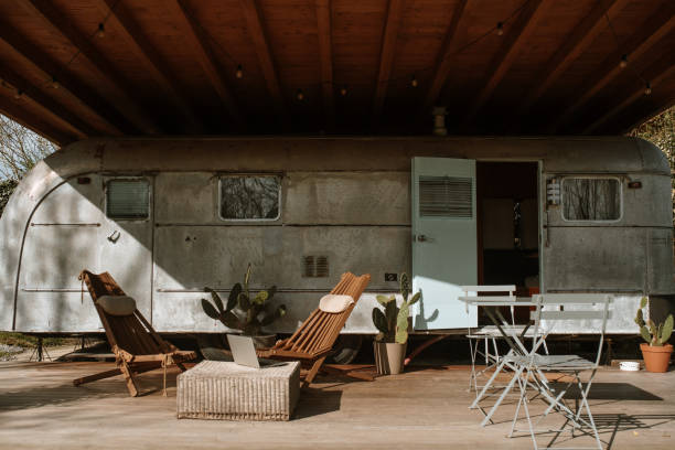 istock Exterior view of a motor home 1306182354