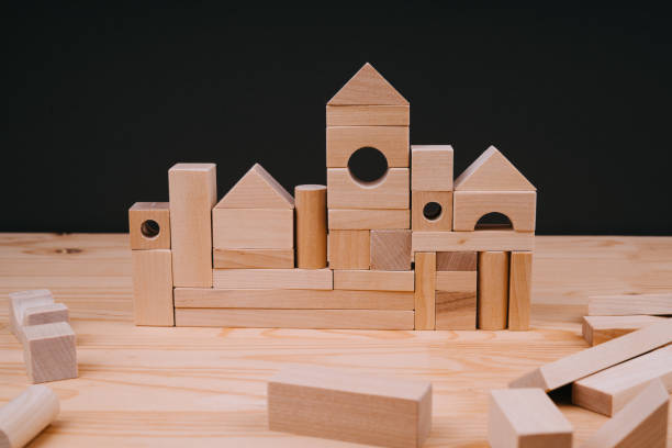 istock Towers from the children's construction 1306182509
