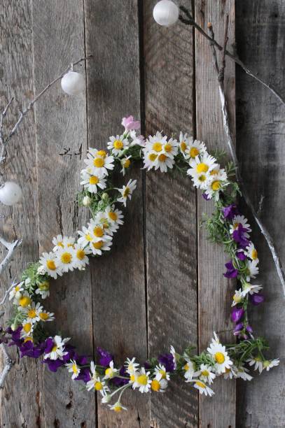 istock wreath in the form of a heart from spring flowers 1306183719