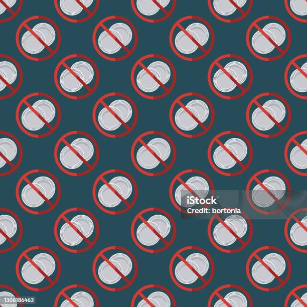 Ban Papper Paper Plate Ban Pattern Stock Illustration - Download Image Now ...