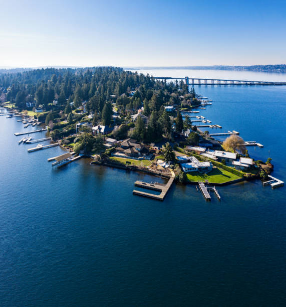istock Waterfront Homes on Evergreen Point in Medina 1306186675