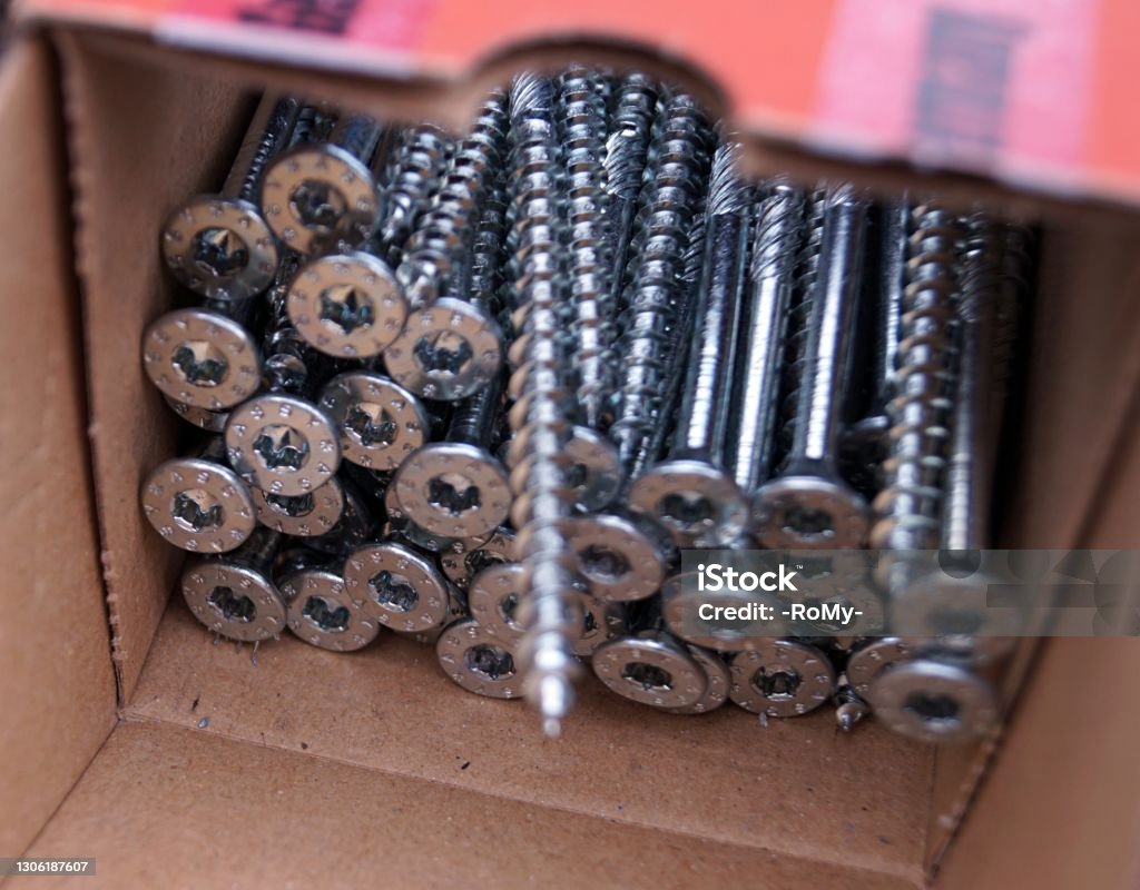 Screwed Box Screws In A Box Stock Photo - Download Image Now - Screw, Box ...