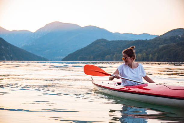 istock Woman enjoying kayaking 1306187874