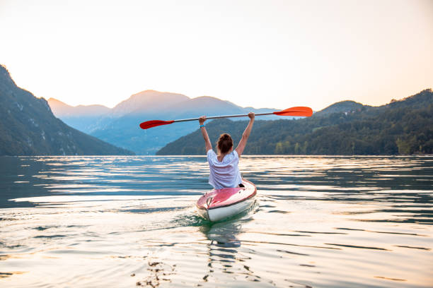 istock Woman enjoying kayaking 1306187877