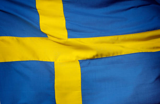 Swedish national flag Swedish national flag, close up real time stock pictures, royalty-free photos & images