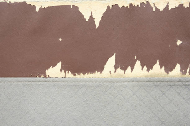 Dermantin bedding ages and peels off, artificial leather sofa wall close-up